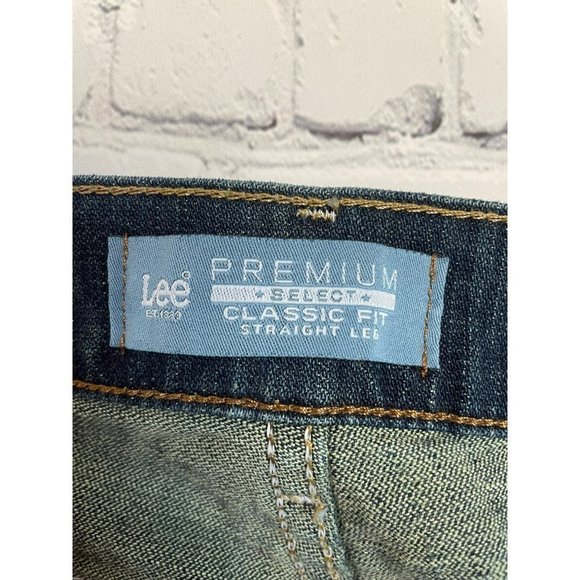 Mens Lee Premium Select Regular Boot Cut Bootcut Denim Blue Jeans W 36 L 30 - Picture 4 of 6